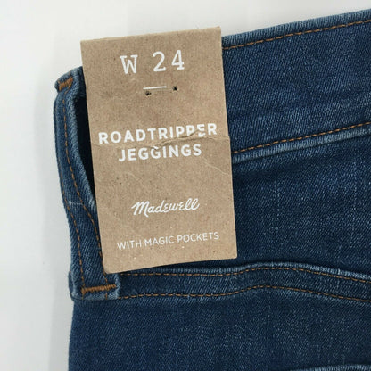 Madewell Roadtripper Jeggings High Rise Stretch Ankle Zip Skinny Jeans Blue 24