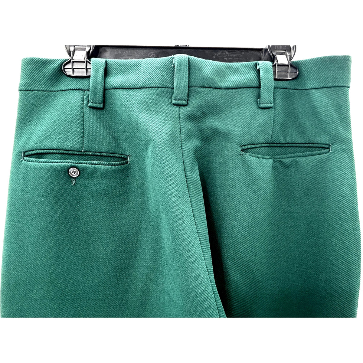 Vintage Polyester Slacks Trousers Forrest Green Dress Pant Straight Leg W33"