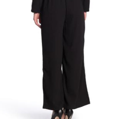 Good Luck Gem Long Sleeve Collard Jumpsuit Size Medium Petite