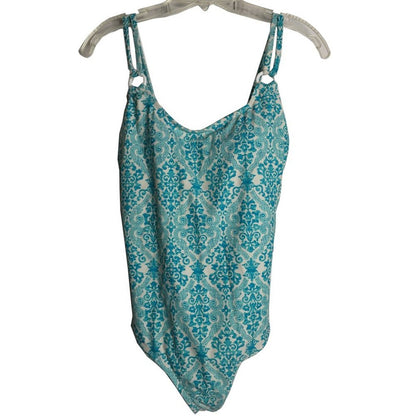 Catalina One Piece Swim / Bathing Suit Paisley Teal / White Size XL (16-18)