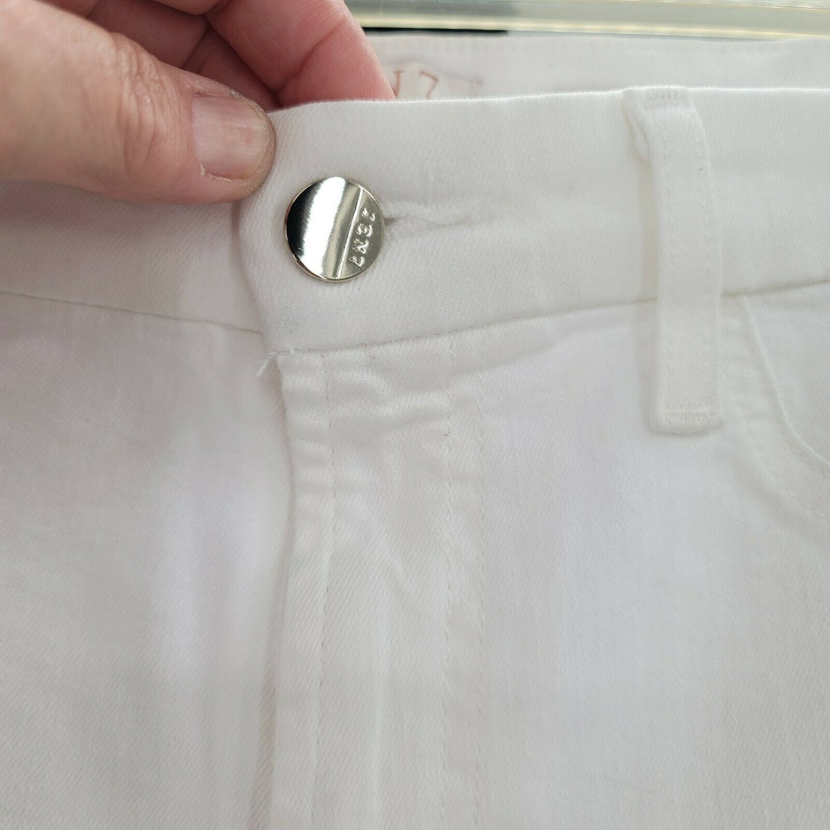 Jen 7 by 7 for All Mankind Slim Straight Jeans Mid Rise Button & Zip Fly SZ 12