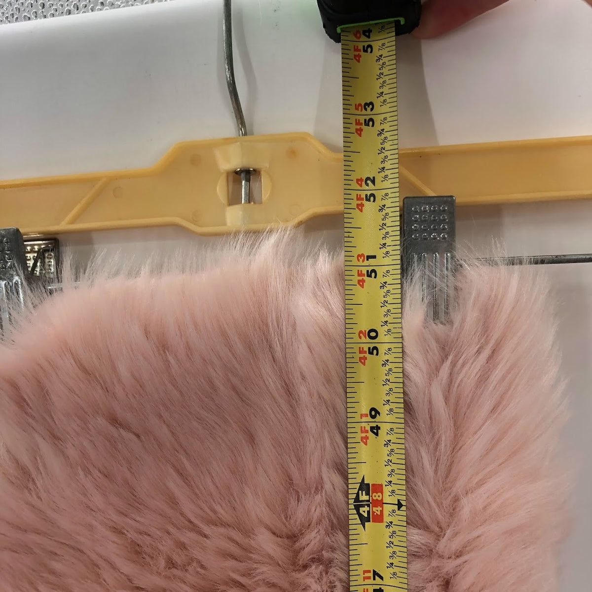 INC faux fur stole wrap Pink White ombre NEW lined NEck scarf warmer
