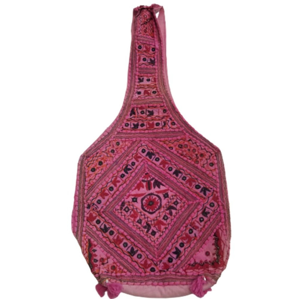 Reclaimed Fabric Indian shoulder purse Gypsy Boho Hippy Bucket Bag 15" X 33" NEW