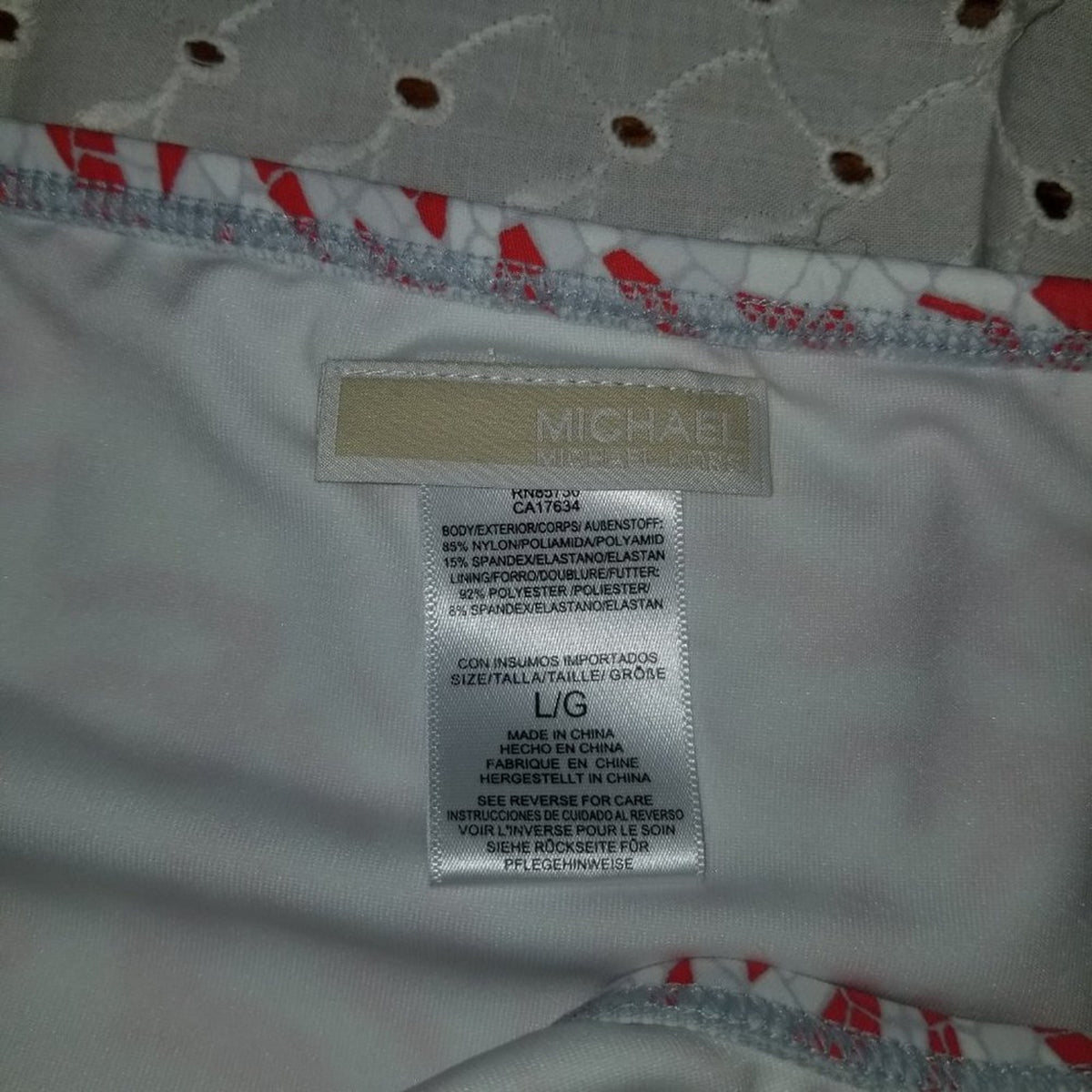 MICHAEL Michael Kors Ring Detail Bikini Bottom Size Large swimsuit swim bathing