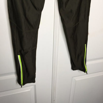 Hind Zipper Cuff track athletic Back Zip Pocket NEON Green workout Large Active