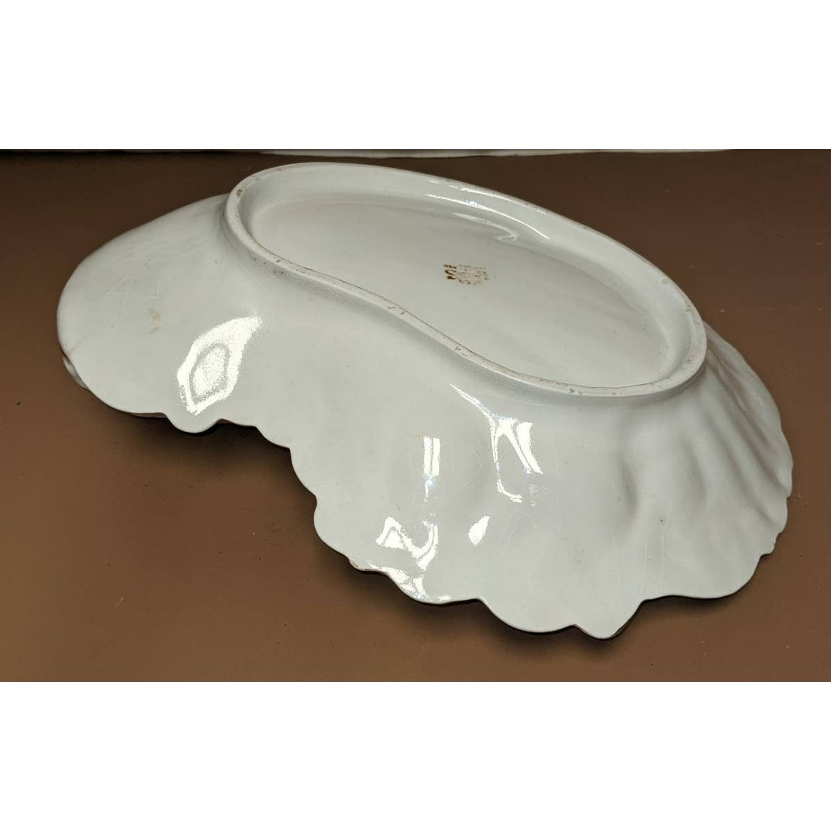 Limoge occo french porcelain dish with handle NAPPY candy  florals