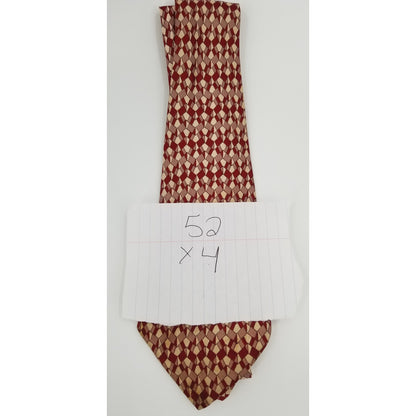 Selected Fabric Vintage Mens Neck Tie 52" Geometric 5 Fold Resilient wide 80s 90