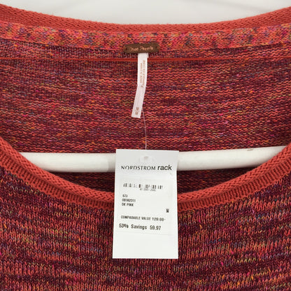 Free People Prism Space Dye Sweater Pullover Sweater Oversized Raw Hem Medium