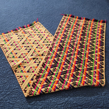 Handmade Multicolor Table Bed Console Dresser Runner Embroidery Geometric Linens