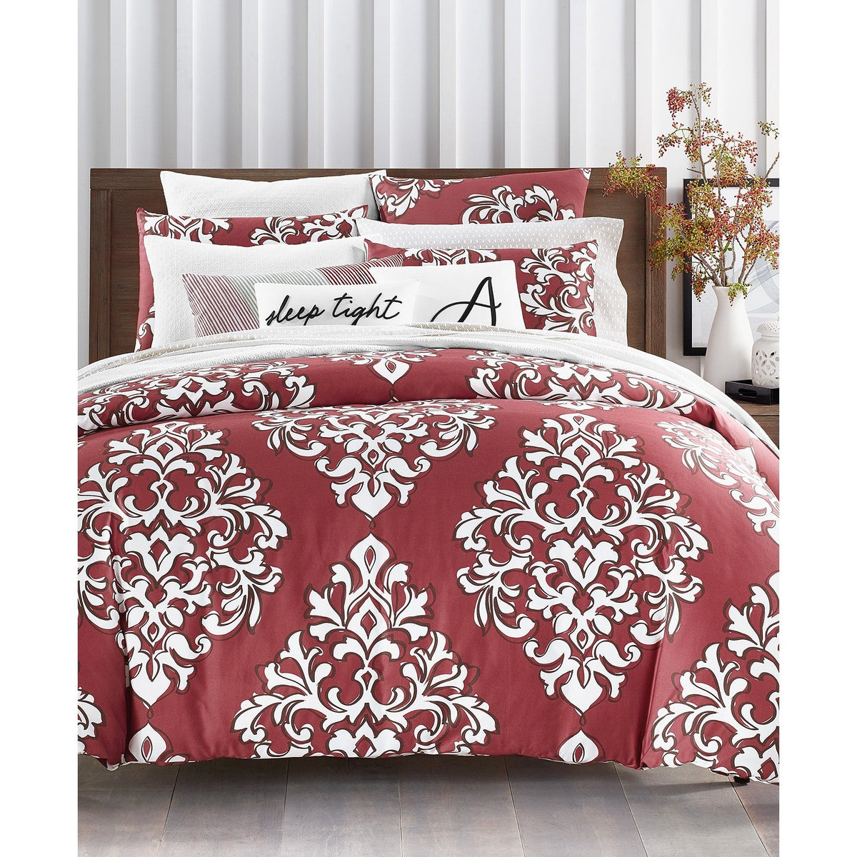 Charter Club Damask Designs Outline Damask Comforter Set 2pc 300 Thread ct Twin