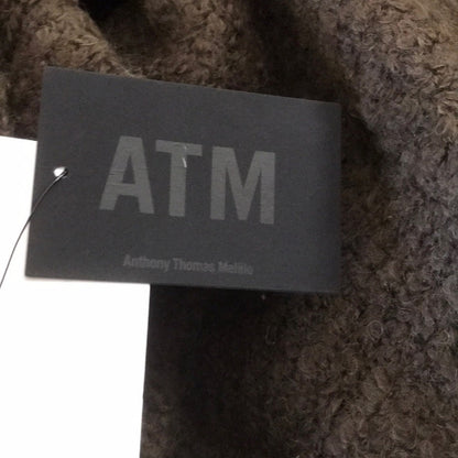 ATM Destroyed Wool-Blend V-neck Sweater Fatigue Size Medium