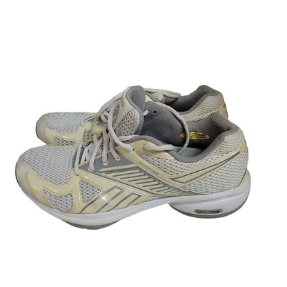 Reebok Womens Athletic Sneakers FLU 510 8.5 White Gray Off White Pre-Owned