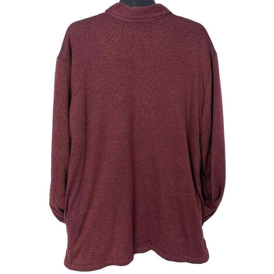 Weatherproof Mens Faux Fur-Lined Button Shirt Sz XL/Extra Large Red Mahogany NWT