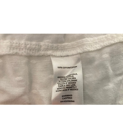 Abound Lightweight Swiss Dot Ruffle Strap Top Size XL/Extra Large in White NWT