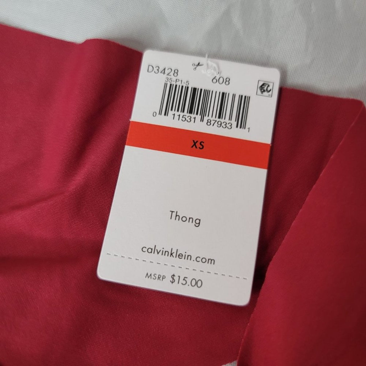 NWT Calvin Klein Invisibles Sissy Thong Panty Pack of 2 Size XSmall