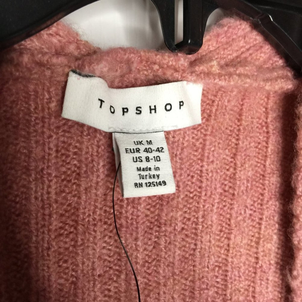 NWT Topshop Open Front Chunky Ribbed Long Cardigan US Size 8-10 oversize