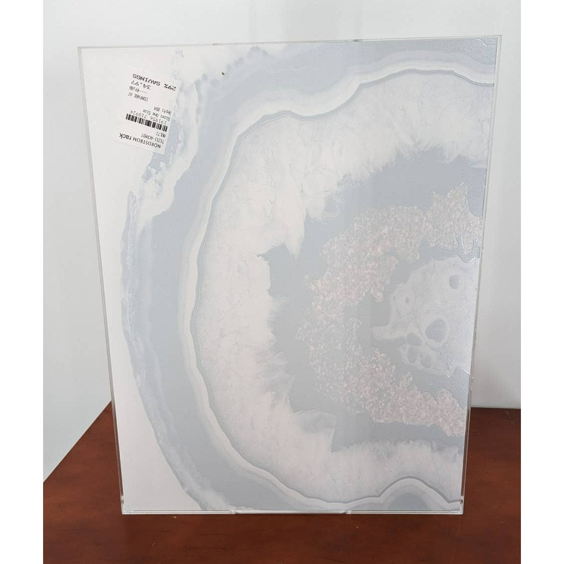 Society6 Anita Bella Jantz Agate Glitter Glam Acrylic Geode Pattern Tray NWT