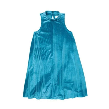 HARPER CANYON Kids' Sparkle Velour Dress XL Extra Large 14/16 Teal Ocean NWT