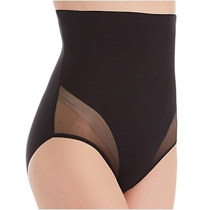 TC Fine Intimates Girl Power Hi Waist Sheer Brief Shapewear Black Panties Medium