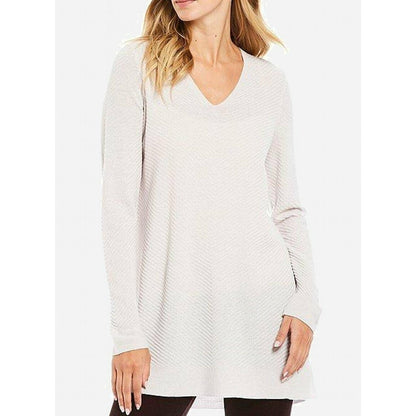 Eileen Fisher NWT Side Slit Wool Ballet Ceramic Tunic Sweater Size XS