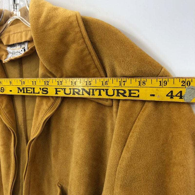 State Maine Vintage goldenrod jumpsuit large Velveteen One Piece Wide lapel