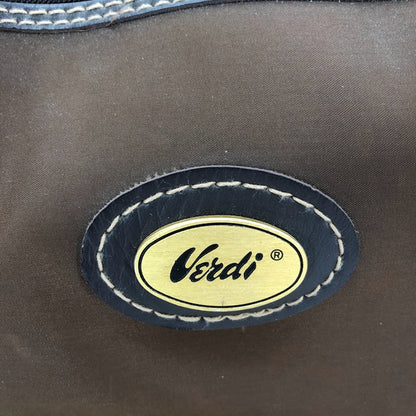 Verdi International VINTAGE Travel Tote top handle duffle Gym bag Carry on Brown