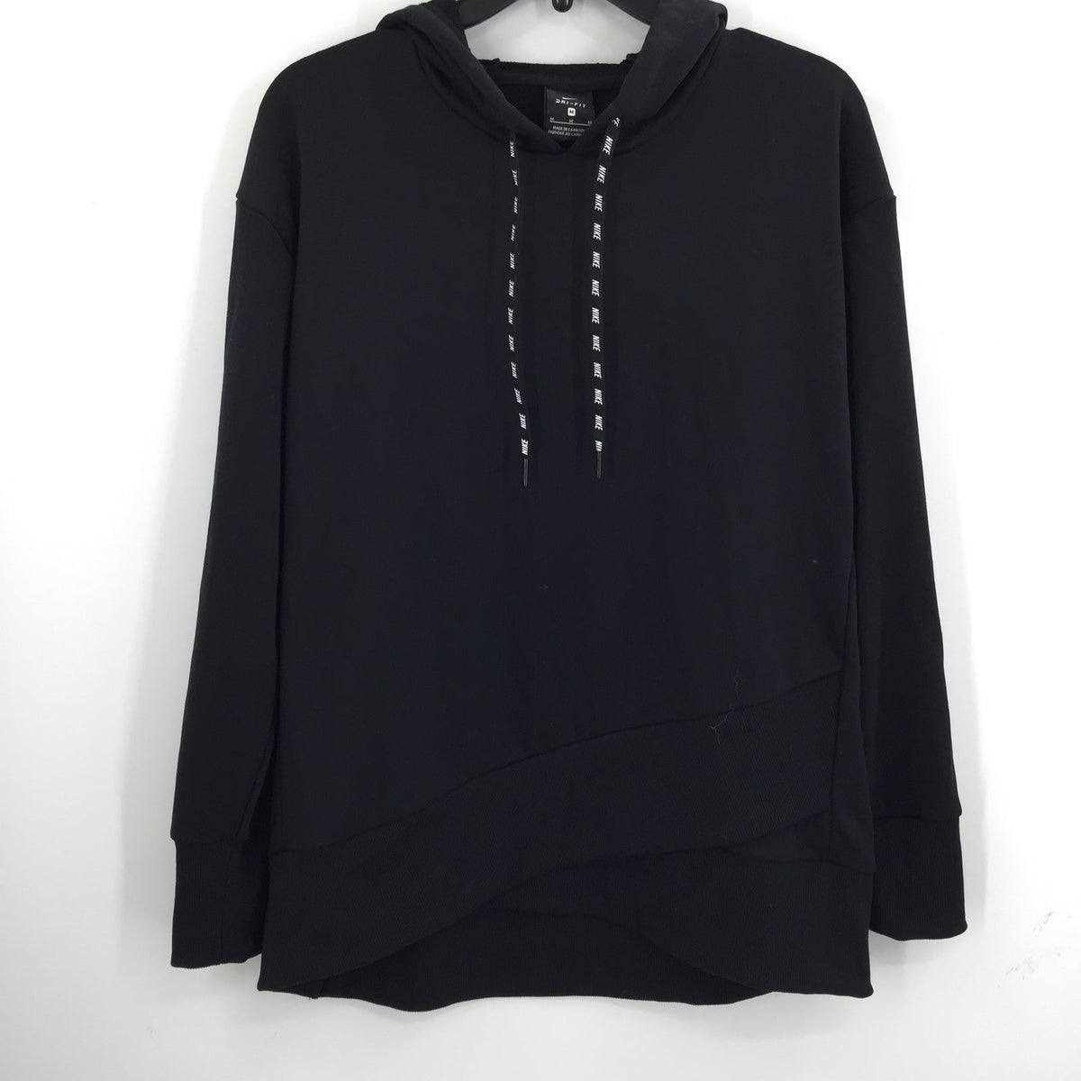 Nike Dri-FIT Get Fit Training Pullover Hoodie Long Sleeve Black Size Medium