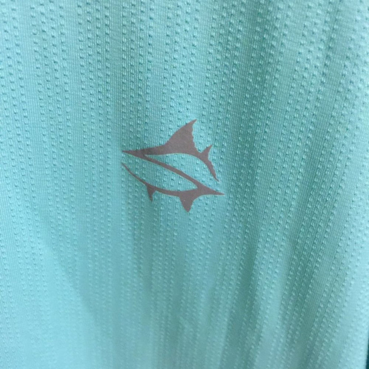 Loco Skailz T-Shirt Short Sleeve Comfort Stretch Crew Neck Aqua Blue Large fish