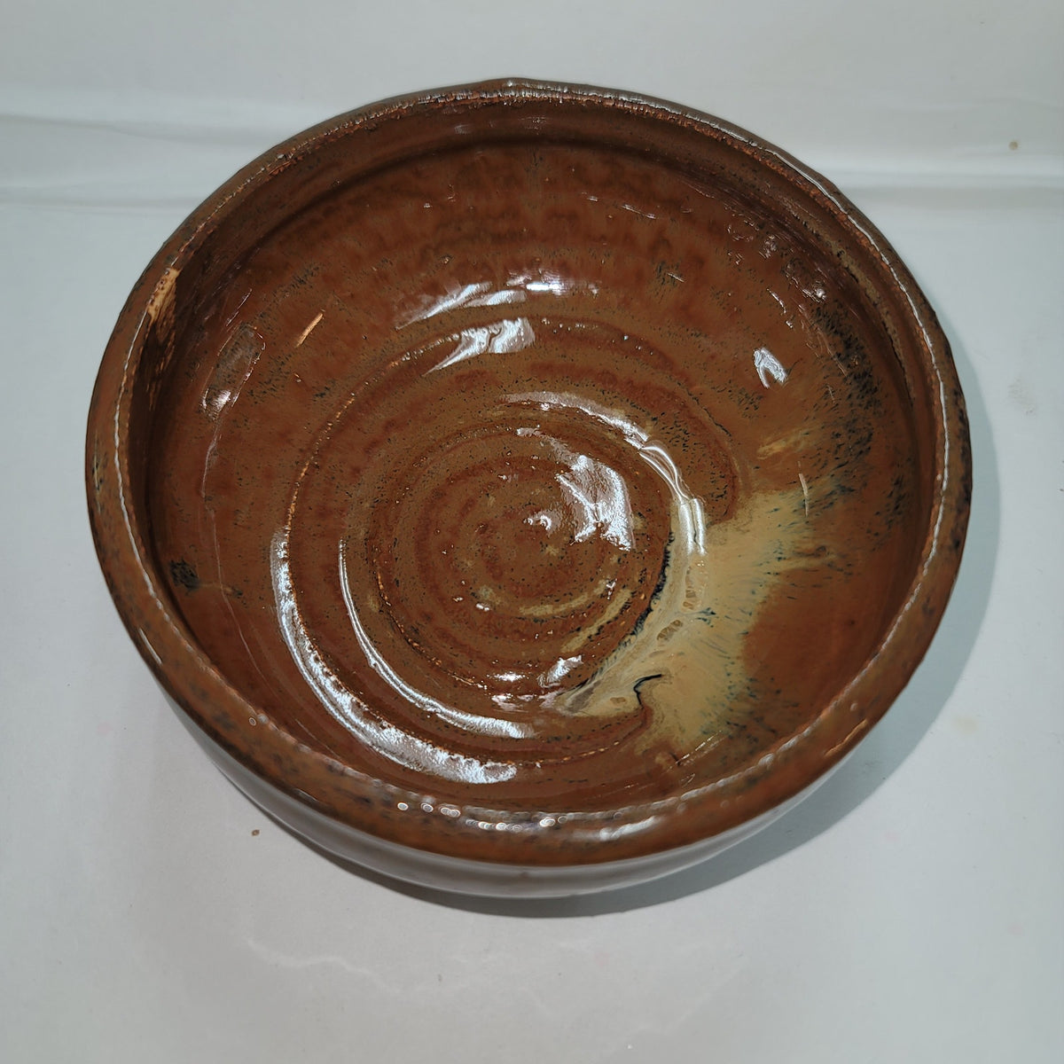 Handmade ceramic glazed bowl salt cellar vase whatnot catchall earthenware dish