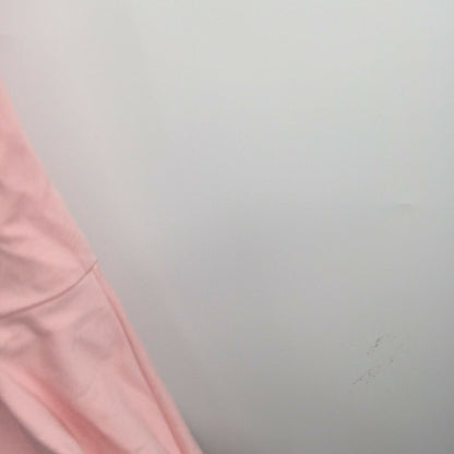 Zunie Skater Dress Peplum Front Round Neck Cap Sleeve Light Wash Solid Pink 16