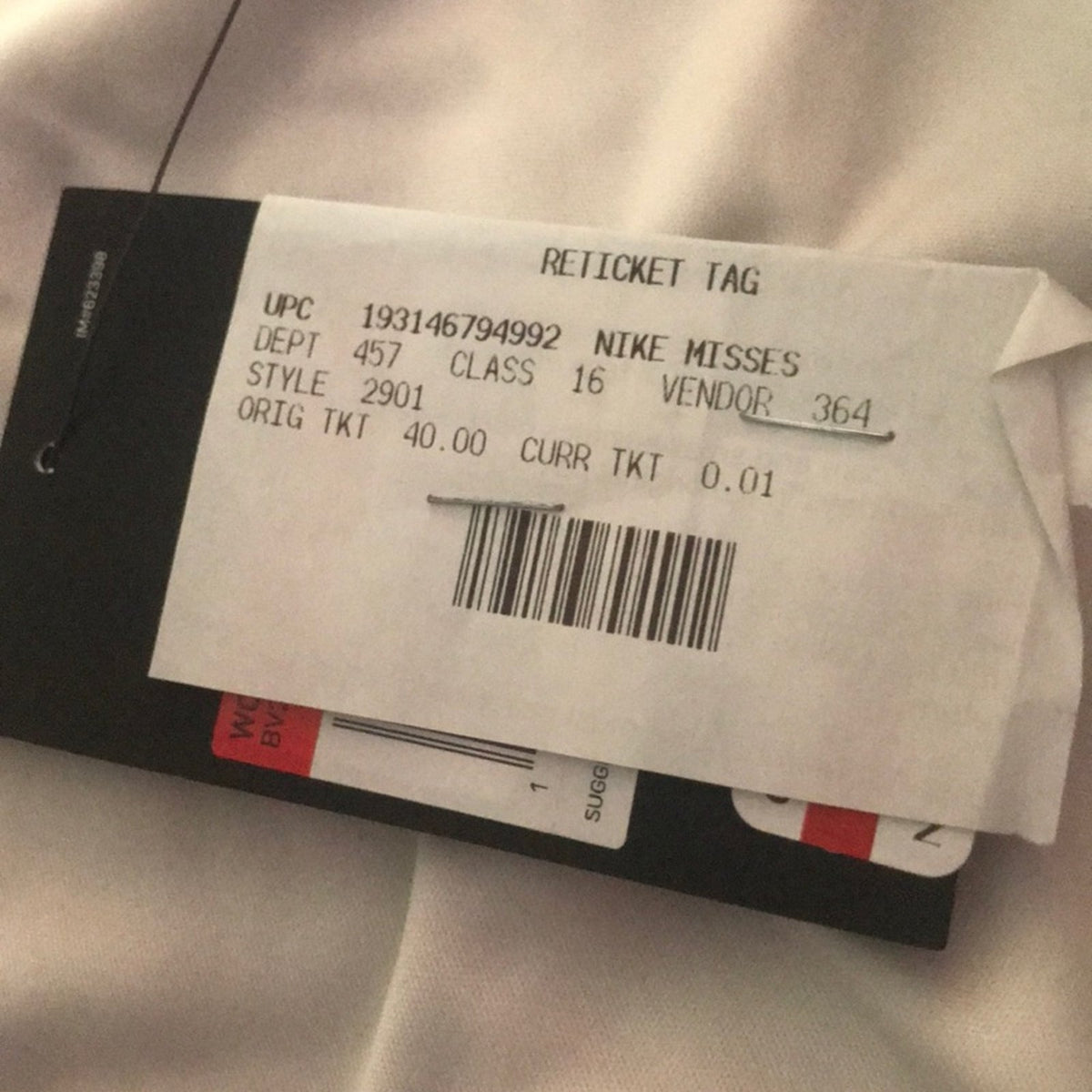 Nike Dri Fit Logo RacerBack White Tank Top Large