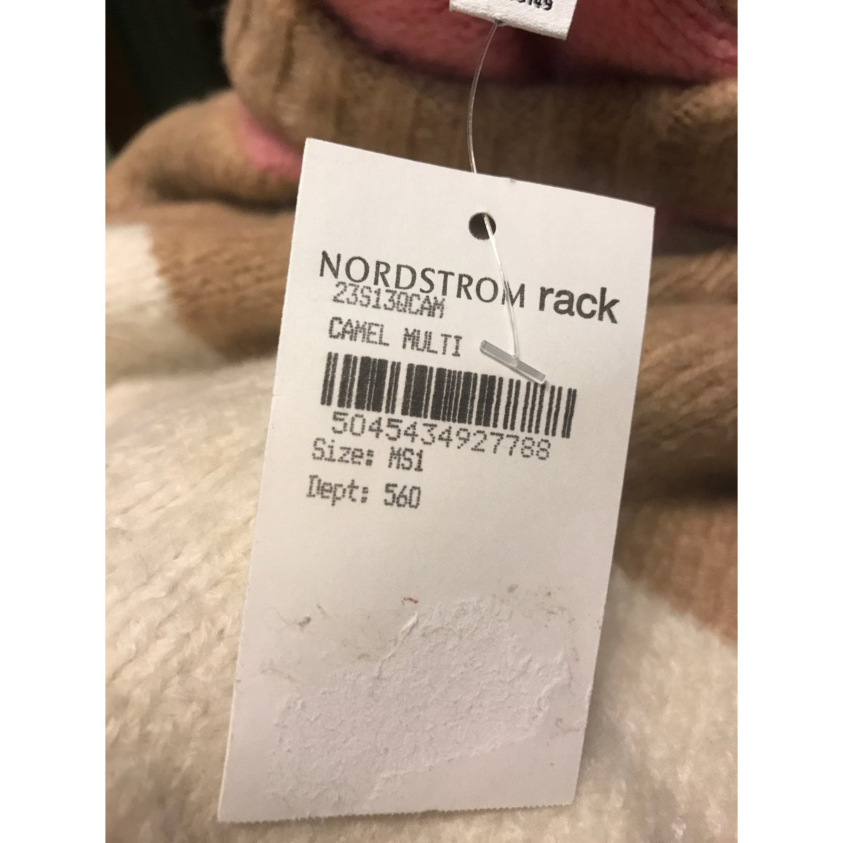 Topshop Supersoft Stripe Sweater Long Sleeve Crew Neck Color Blocked Tan US 8-10
