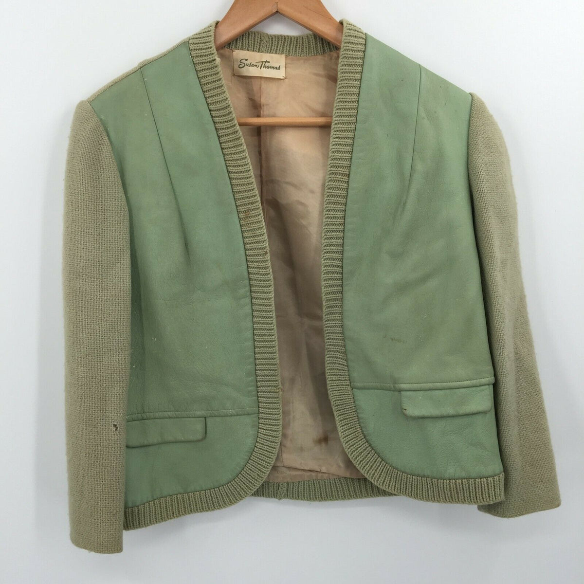 Vintage Susan Thomas 3 Piece Wool Jacket Shirt Skirt Suit Set Size 10