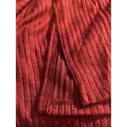 Bobeau 3/4 Sleeve Side Vents Ribbed Tunic Top Sz XS/Extra Small Windsor Wine NWT