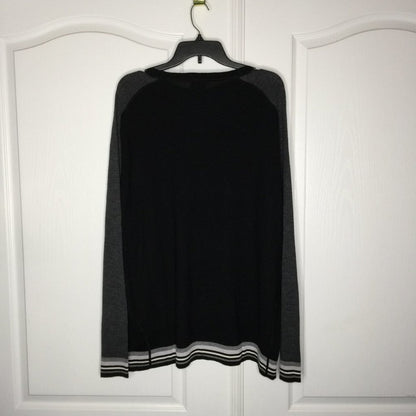 NWT Good Man Brand Pullover Sweater Long Sleeves Crew Neck Colorblock Black XL
