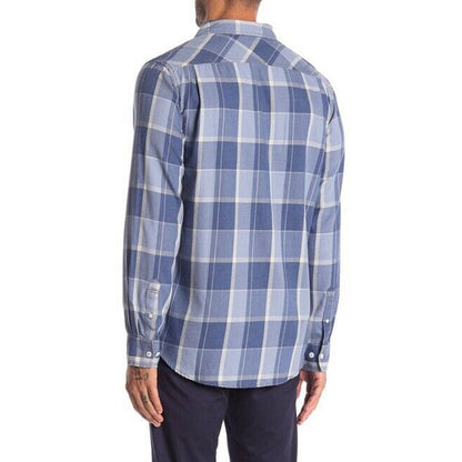 Weatherproof Burnout Plaid Print Regular Fit Flannel Shirt Long Sleeves Small