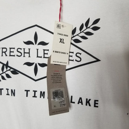 Levi’s Fresh Leaves Justin Timber Lake T-Shirt Short Sleeve Crew Neck White XL