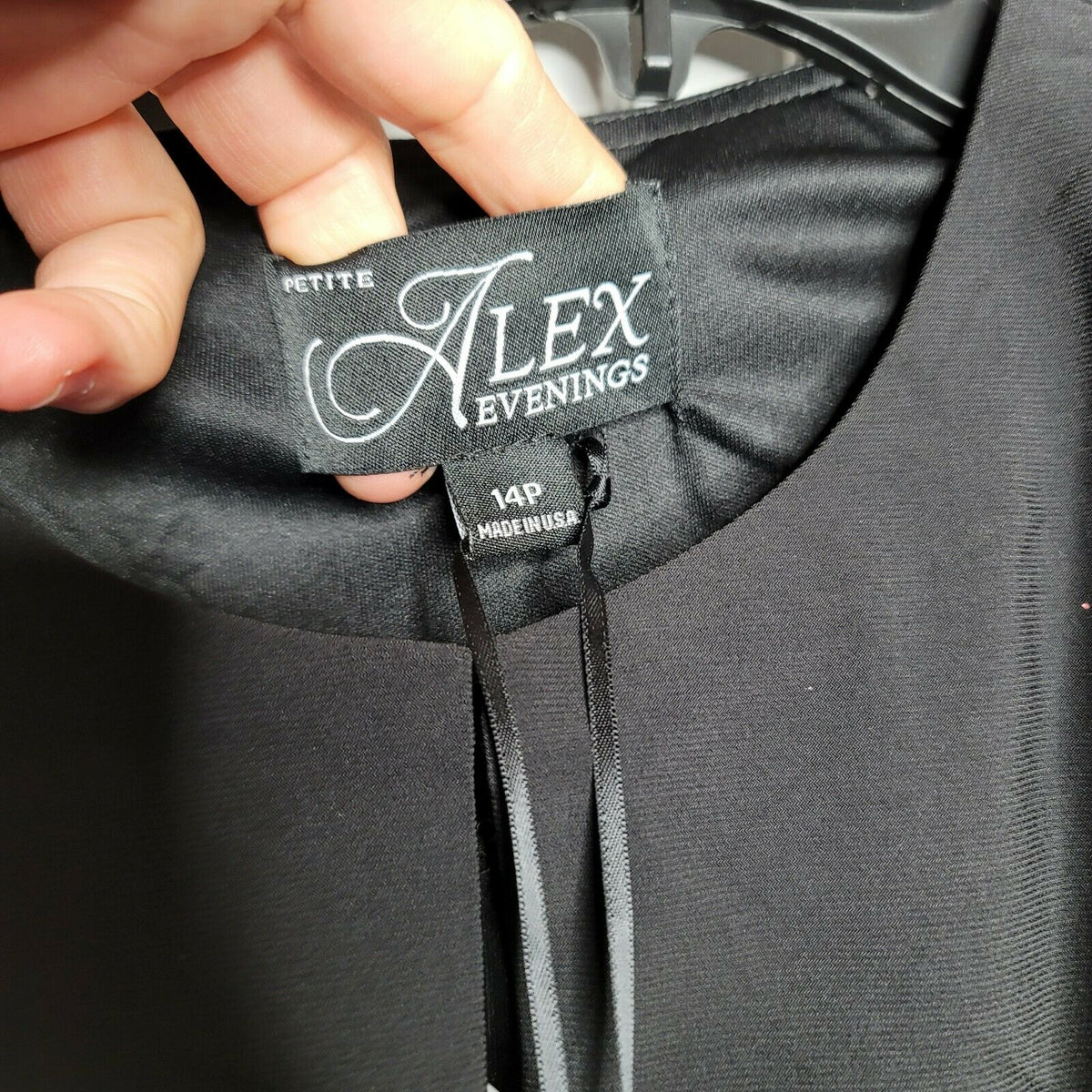ALEX EVENINGS Ruched Gown with Bolero Sleeveless Scooped Neck Black Size 14P