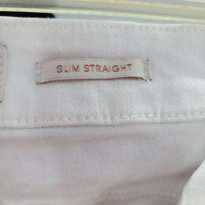 Jen 7 by 7 for All Mankind Slim Straight Jeans Mid Rise Button & Zip Fly SZ 12
