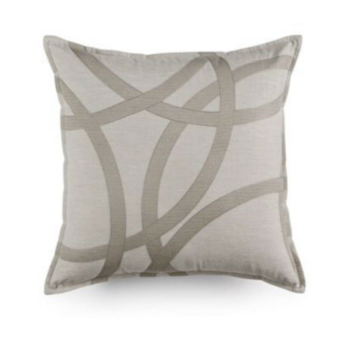 Hotel Collection 18" Square Decorative Pillow Eclipse Embroidered GREY T0Z003