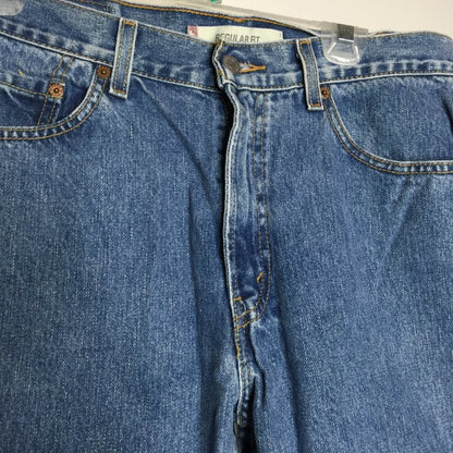 Levi Strauss & Co 505 Regular Fit Straight Jeans Dark Wash Denim Blue Size 33x30