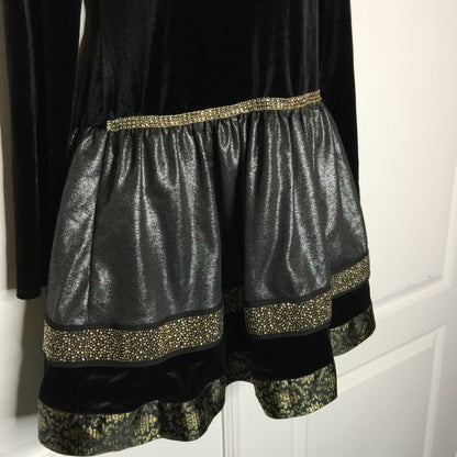 Bloome Velvet Fit Flare Flounce Dress Up formal Size 18.5