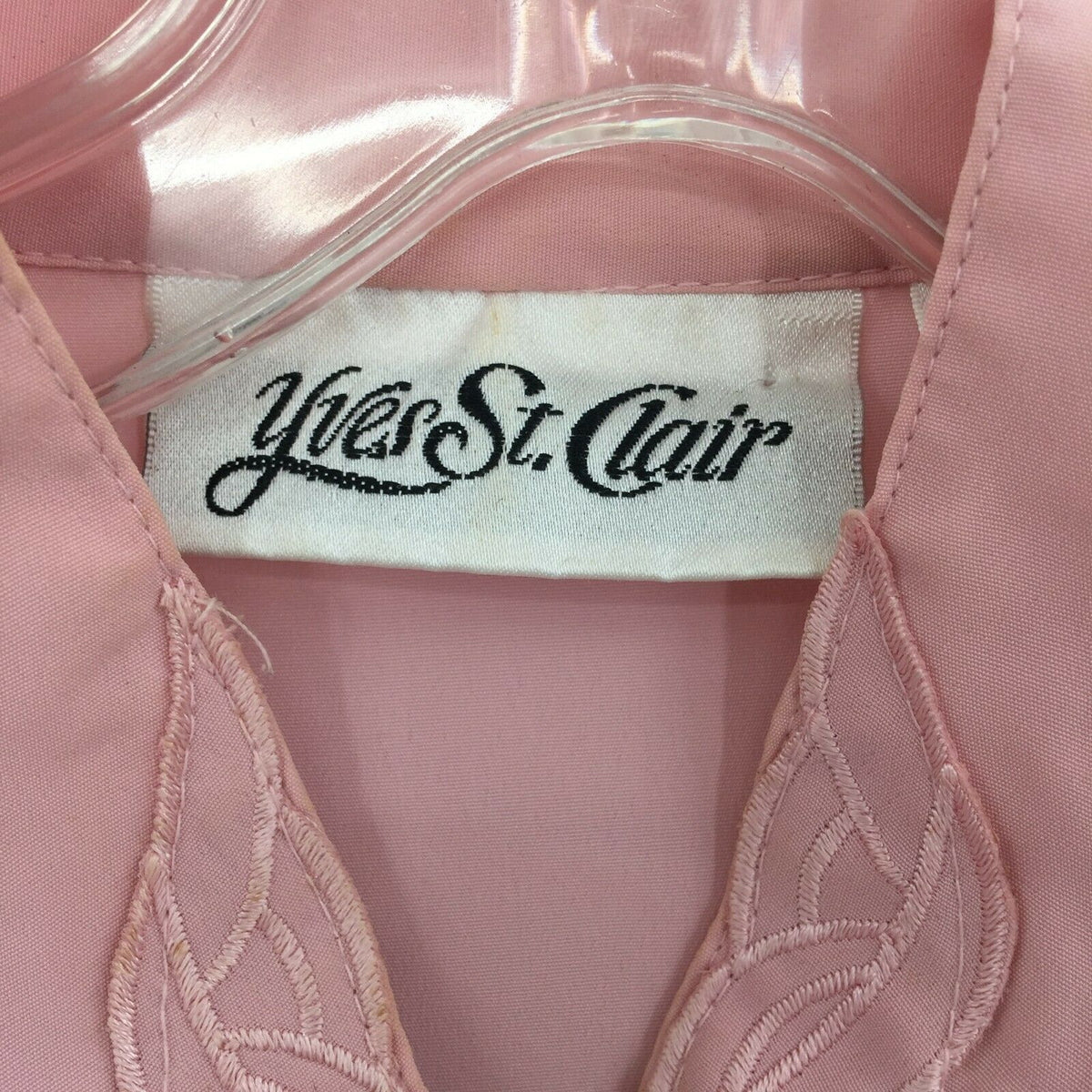 Yves St. Clair Vintage Pleated Blouse Top Puff Sleeve Shoulder Pad Pink 10