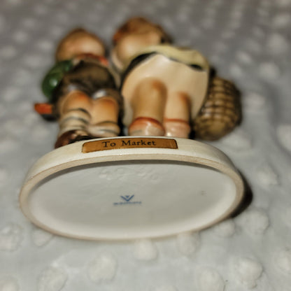 RARE MI HUMMEL #49/0 W. Germany "TO MARKET" FIGURINE TMK3 1960-72 Wine in Basket