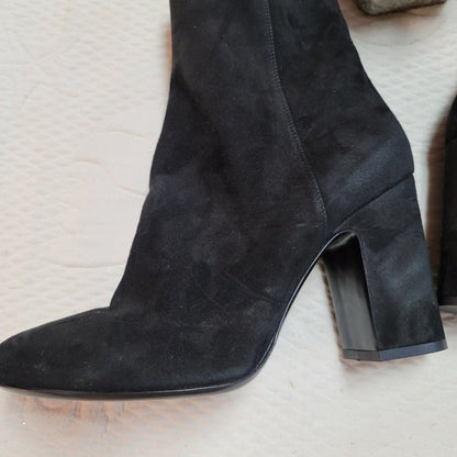 AGL Attilio Giusti Leombruni Italian Suede Ankle Booties Size 41 US 10 Ret. $490