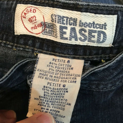 FADED Glory  Mid-Rise Medium Wash Denim Stretch Bootcut Jeans size 8 Petite
