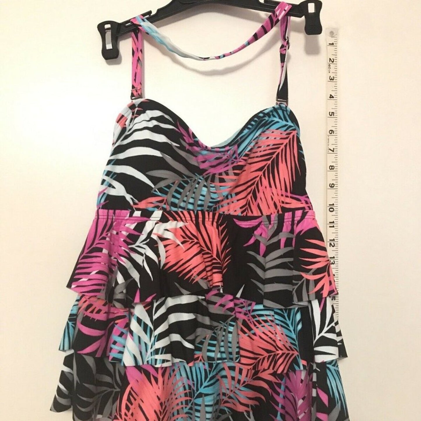 Island Escspe NEW Tiered Bandini Tankini Tropical Size 10
