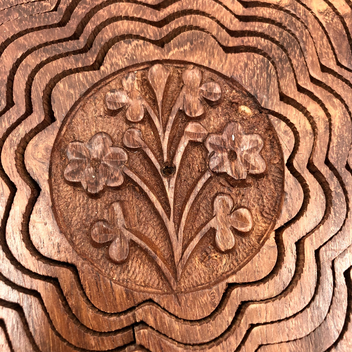 Carved Wooden Collapsible and Foldable Fruit Bowl - Fun and Unique Piece