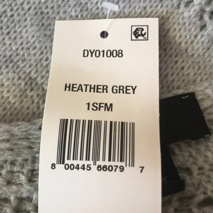 DKNY NEW Heather Grey Open Knitted Blocked Scarf Lightweight Packable