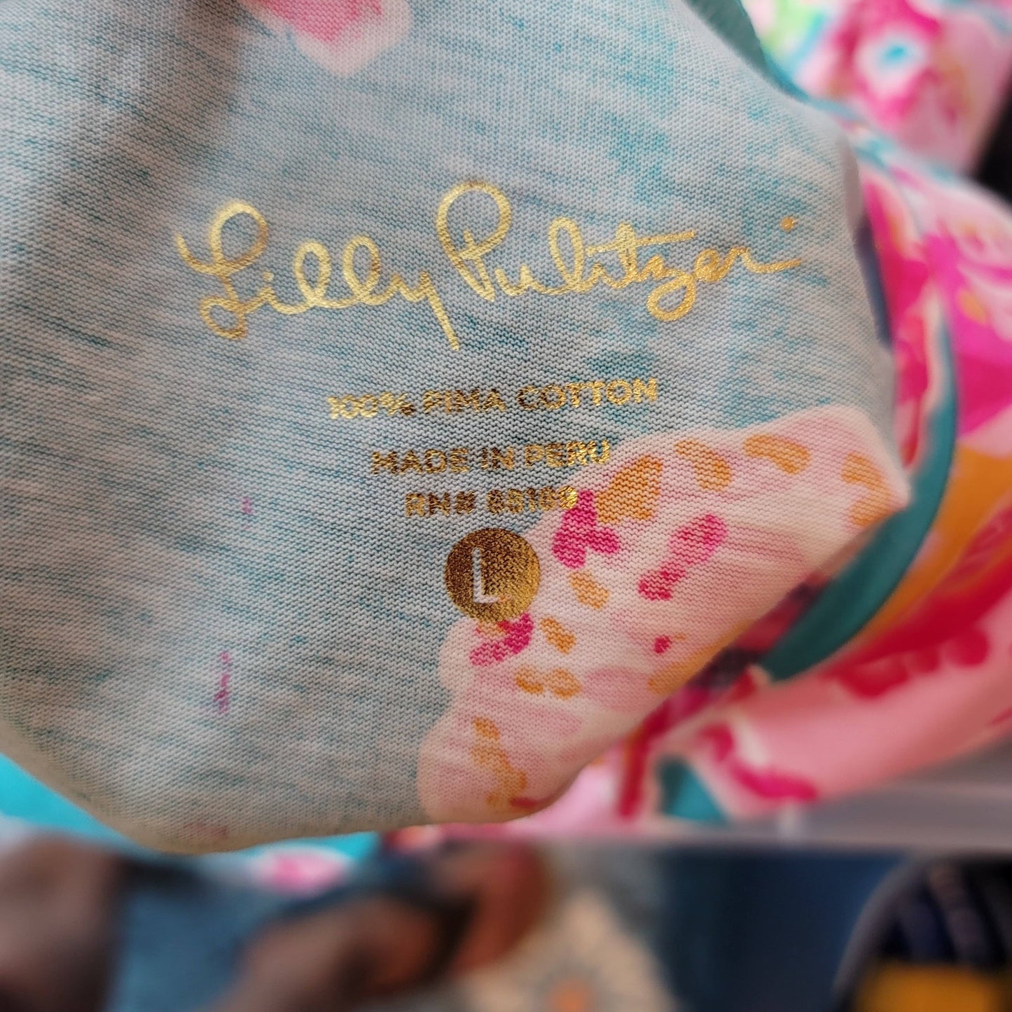 Lilly Pulitzer Linden Jersey Shift Dress in Via Sunny 3/4 Sleeve Turquoise/Pink